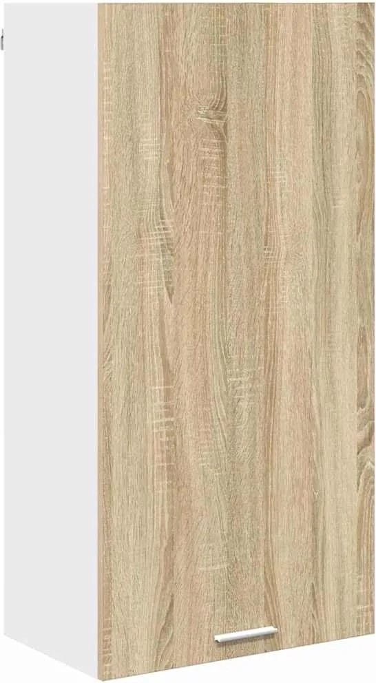 vidaXL Dulap suspendat cu ușă Stejar Sonoma și Alb 50 x 31 x 100 cm