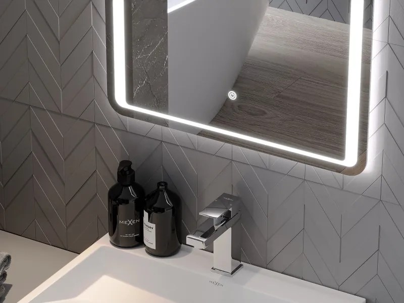 Mexen Zusa oglindă de baie iluminată 120 x 80 cm, LED 6000K, anti-aburire - 9808-120-080-611-00