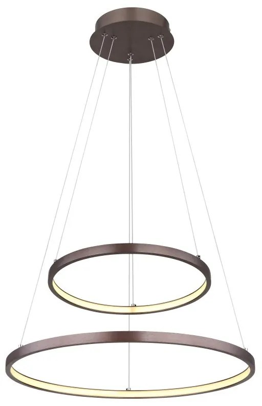 Lustra LED suspendata design modern Ralph cafea 51cm