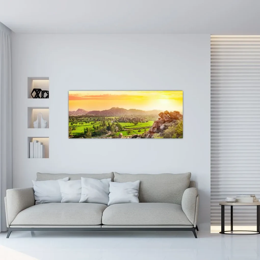 Tablou cu valea Hampi în India (120x50 cm), în 40 de alte dimensiuni noi