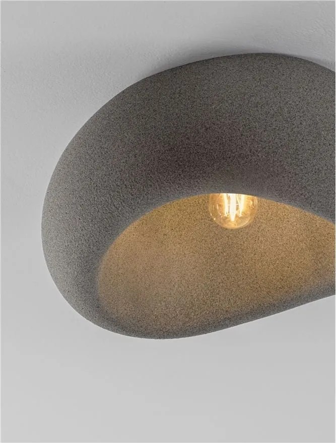 Plafoniera design modern, Stone Gray, AERE, L 50cm