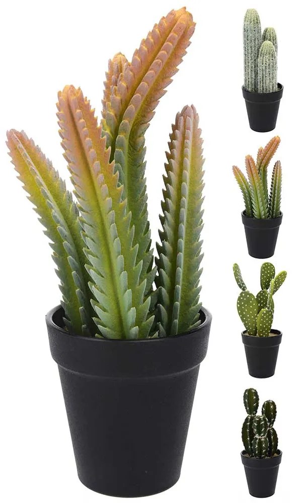 Planta decor cactus in ghiveci, 27 cm, disponibila in 4 variante