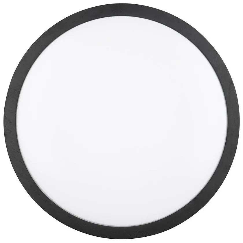 Plafonieră neagră LED ø 40 cm Iseo – Trio