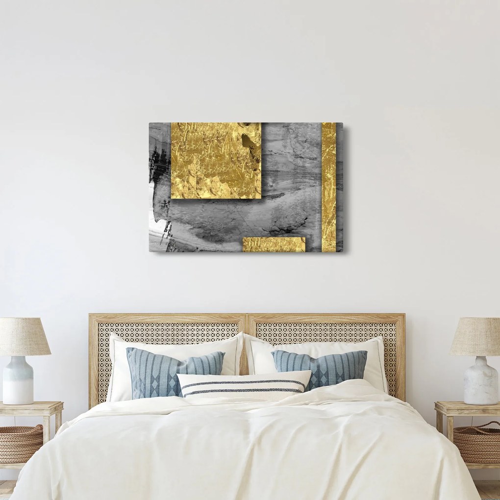 Tablou - Pătrate de aur N⁰2 (90x60 cm)