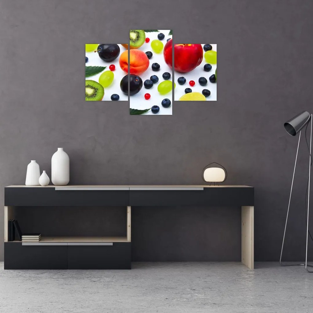 Tablou - fructe cu picături de apă (90x60 cm)
