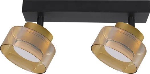 Brilagi - Spot LED RGB dimabil AURA LUX 2xGX53/14W/230V Wi-Fi Tuya negru/auriu