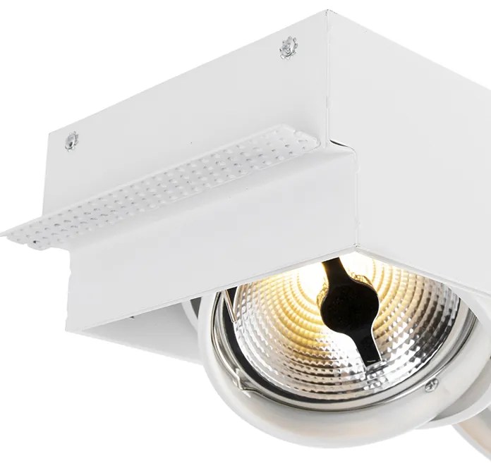 Spot integrat alb AR111 Trimless 3 lumini - Oneon