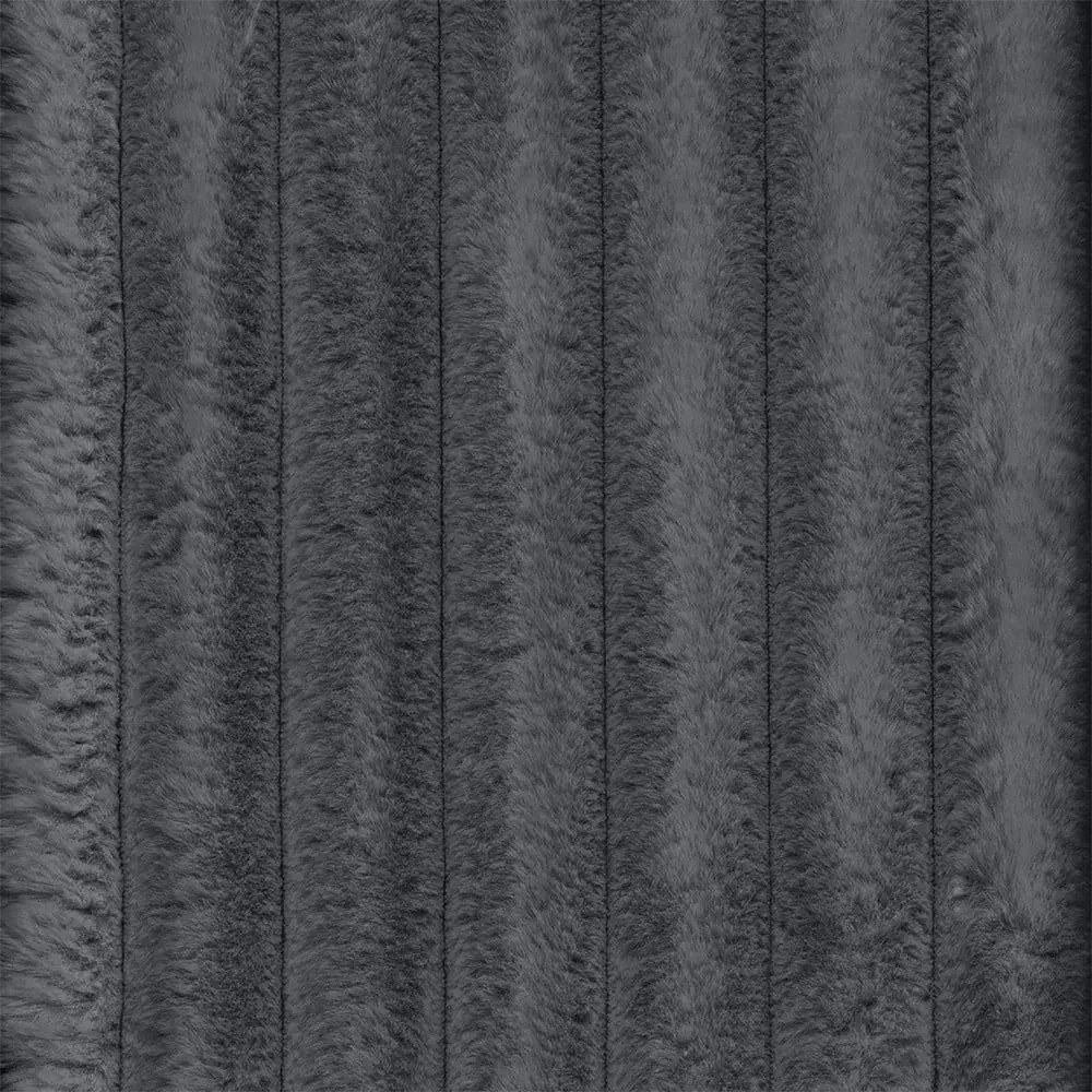 Colțar gri închis cu tapițerie din catifea reiată (cu colț pe partea stângă, cu șezlong) Martin – Ropez