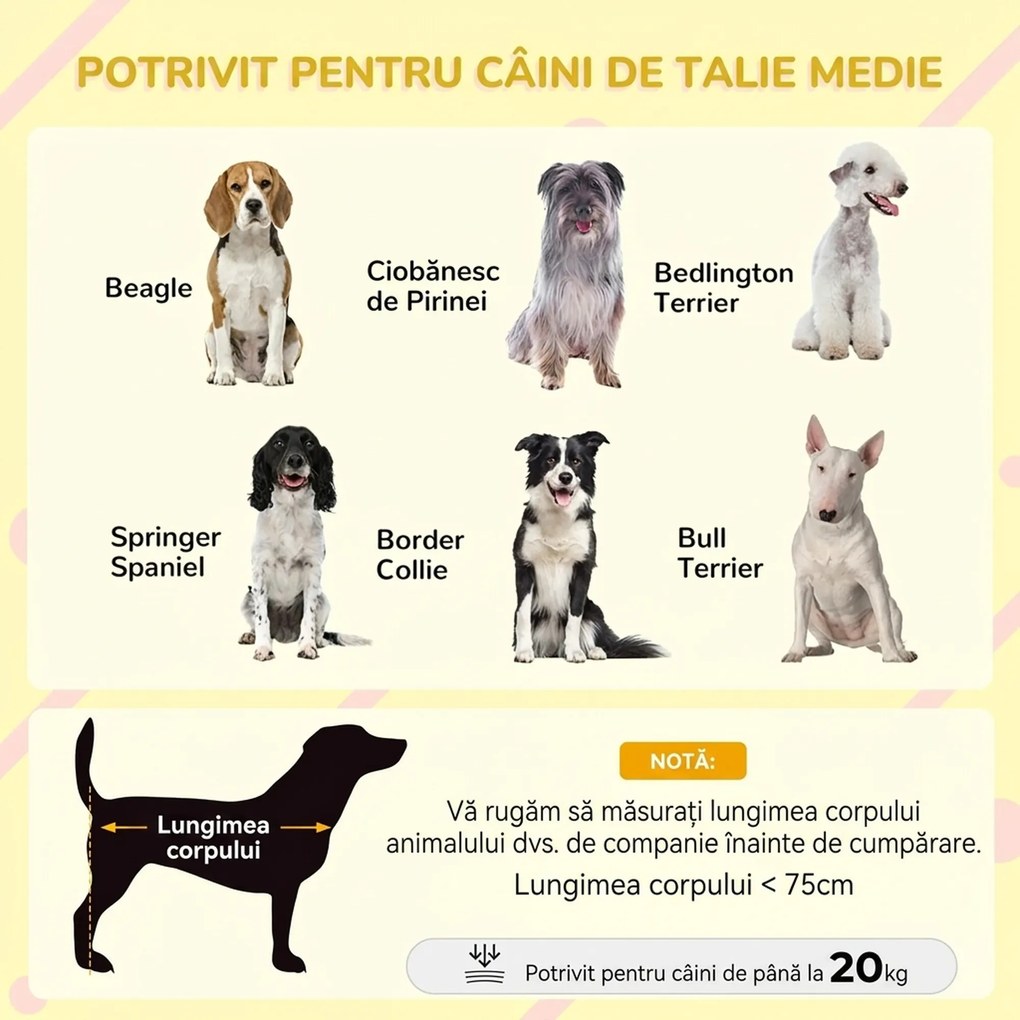 PawHut Căsuță pentru Câini din Lemn, cu Tendă de Protecție, Fereastră și Acoperiș Rabatabil, 101x66,5x70,5cm, Gri Închis | Aosom Romania