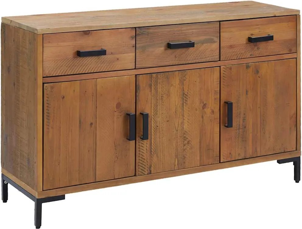 vidaXL Servantă, maro, 110x35x70 cm, lemn masiv de pin reciclat