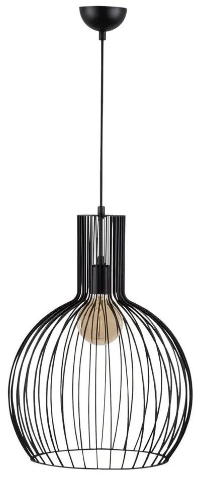 Lustră neagră cu abajur din metal ø 38 cm Fellini – Opviq lights