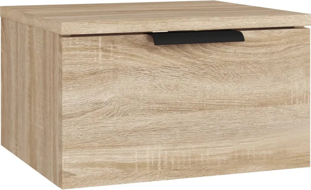 vidaXL Noptieră de perete, stejar sonoma, 34x30x20 cm