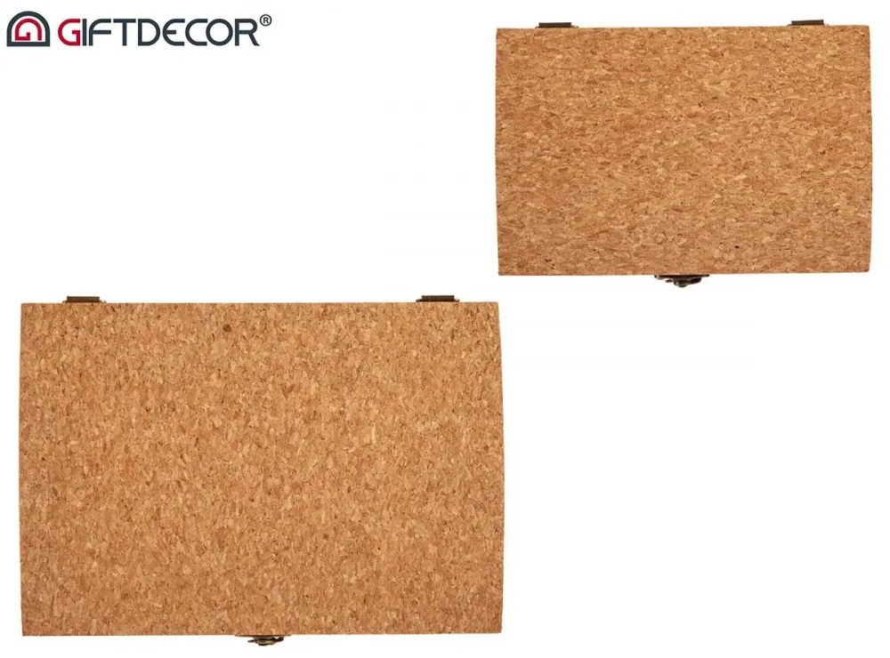 Set 2 cutii din pluta cu capac, CORK TRUNKS