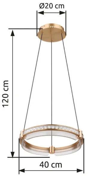 Globo 67196-36H - Candelabru LED reglabil BLONDIE LED/36W/230V + DO