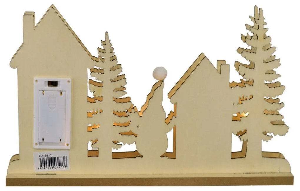 Decorațiuni luminoase de Crăciun Case, 28 x 17,5 x5 cm, LED