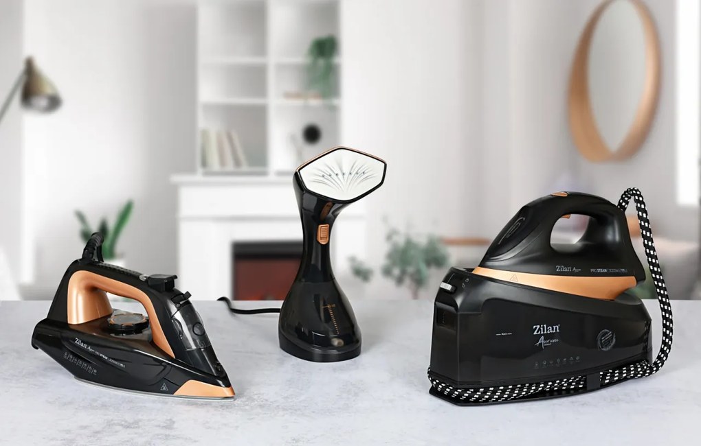 Fier de calcat vertical cu aburi Zilan ZLN4254 AURUM, 1600W, 25g min, 230 ml, ecran LED multi functional