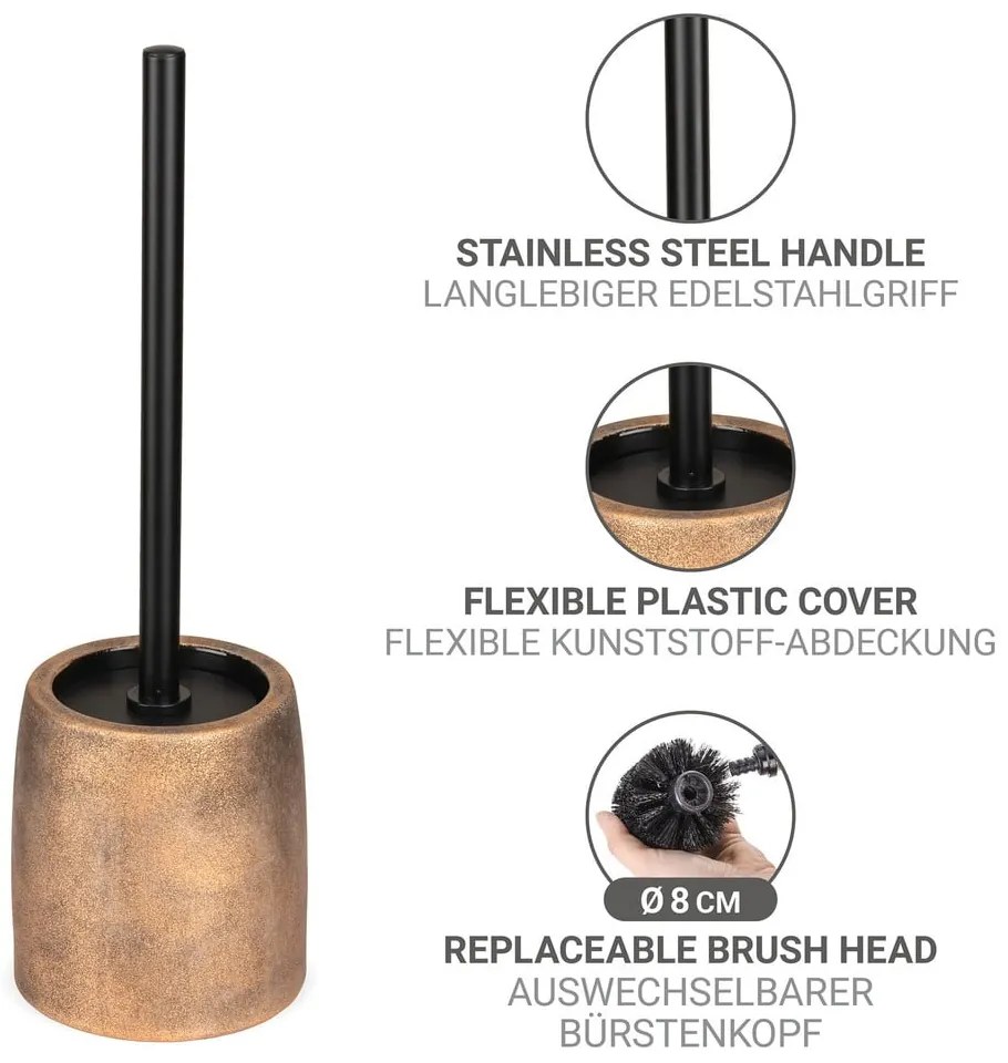Perie de WC bronz din ceramică Tremea – Wenko