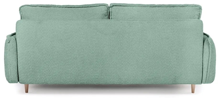 Canapea verde extensibilă cu tapițerie din stofă bouclé 215 cm Patti – Bonami Selection