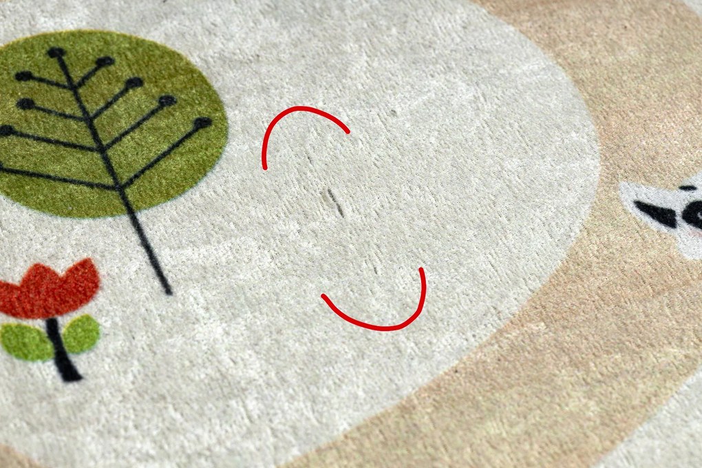 BAMBINO 1165 covor lavabil Grădină zoologică pentru copii anti-alunecare bej - SECUNDAR-COTATI PRODUSUL