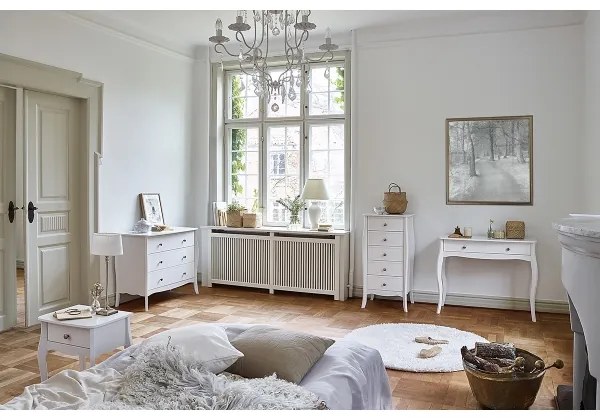 Măsuță laterală BAROQUE 55x96,5 cm alb