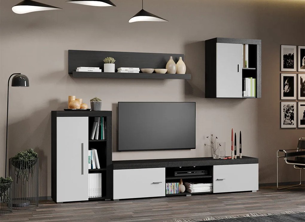 Set Mobilier Living Alb cu Ferrara Sam-C01