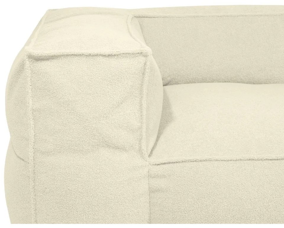 Fotoliu bean bag maro cu tapițerie din țesătură bouclé Mass Corner 125 Right – SLOWDOWN