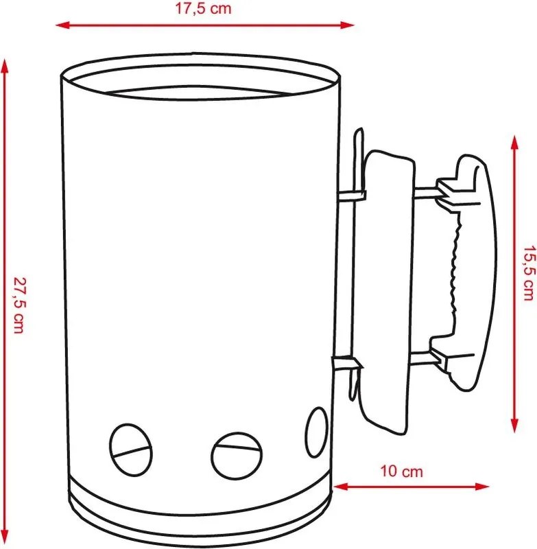 Aprinzător tip coș pentru cărbuni VANDER
