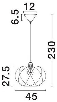 Lustra/Pendul design decorativ, Bora 45cm
