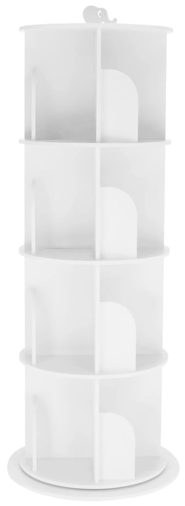 Raft pivotant, 4 poliţe, alb, ERION TIP 1 + cadou
