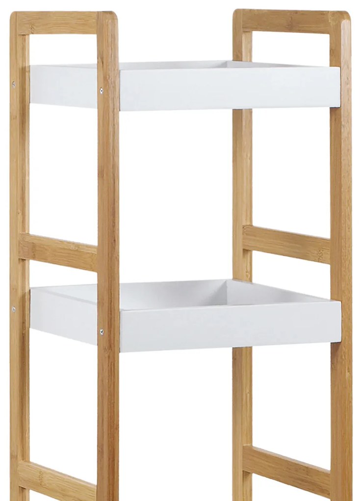 Raft din bambus cu 5 rafturi, 128 cm, 5 etaje