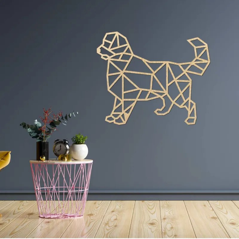 SENTOP | Pictură murală geometrică sculptată cu câine - HAFFO