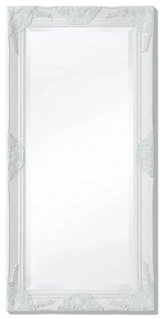 vidaXL Oglindă verticală in stil baroc, 100 x 50 cm, alb