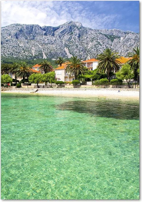 Tablou pe sticlă acrilică Plaja din Croația