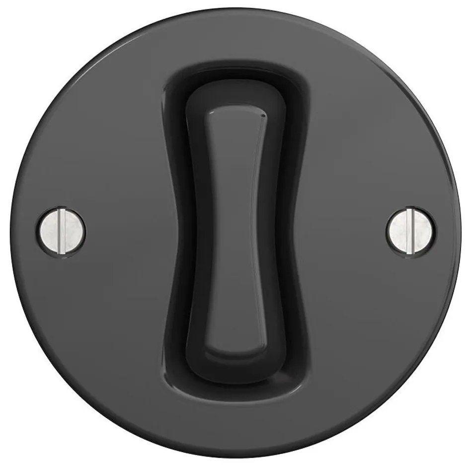 Kliklap - Comutator retro încrucișat fără ramă nr. 7 antracit