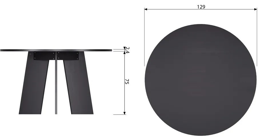 Masă de dining rotundă ø 129 cm Fries – WOOOD