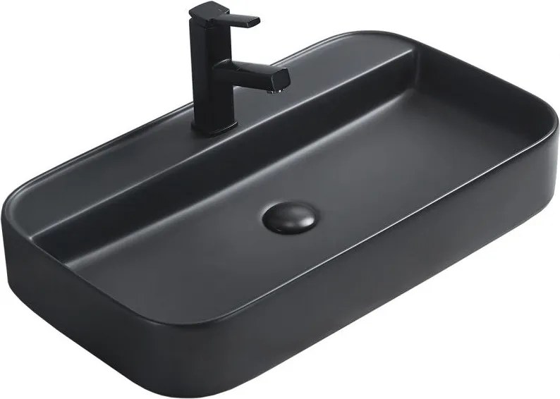 Mexen Sofia chiuvetă deasupra blatului 70 x 40 cm, negru mat - 22157085