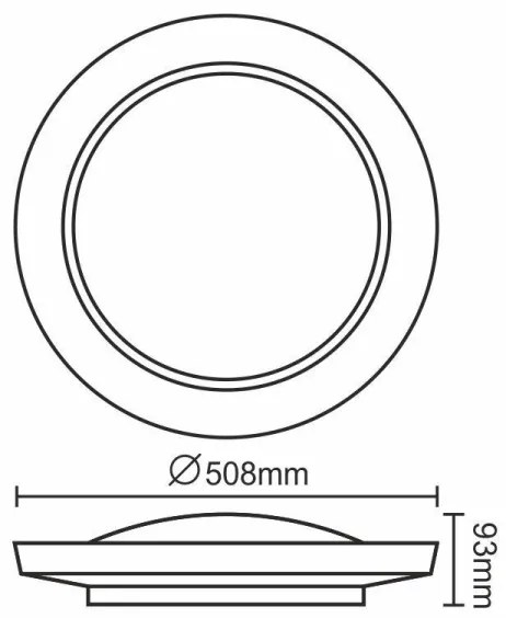 Plafonieră LED dimabilă OPAL LED/24W/230V + telecomandă
