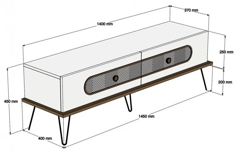 Comoda TV Ekol - Oak