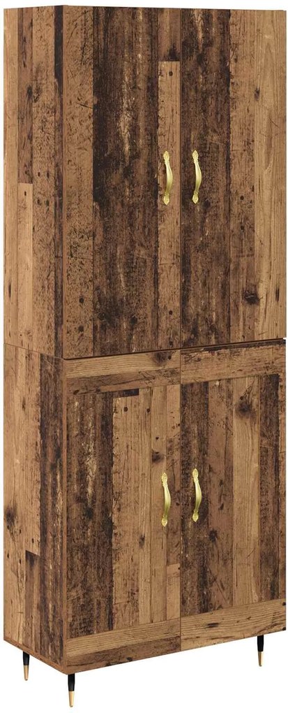 vidaXL Bufet Pe perete Lemn Vechi 69,5 x 34 x 180 cm Lemn compozit