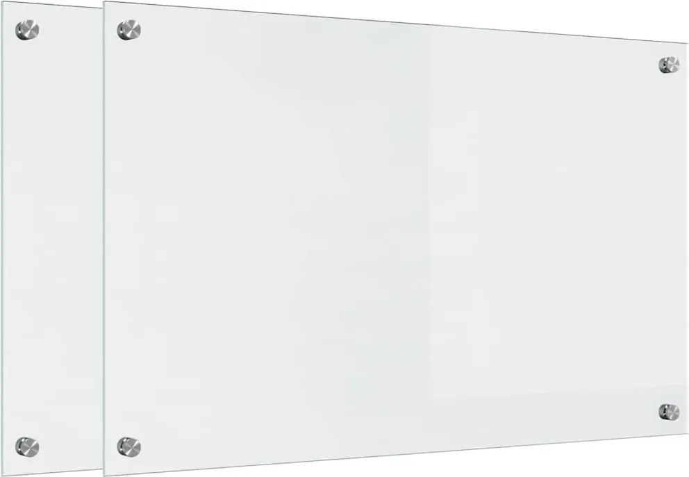 vidaXL Panou de bucătărie 2 pcs Transparent 80 x 50 cm
