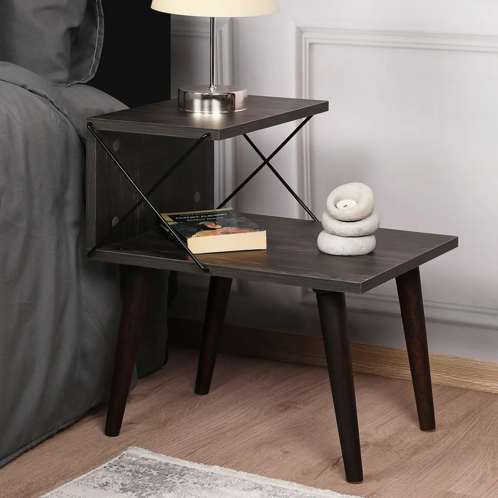 Măsuță de noptieră Cross Dark Brown