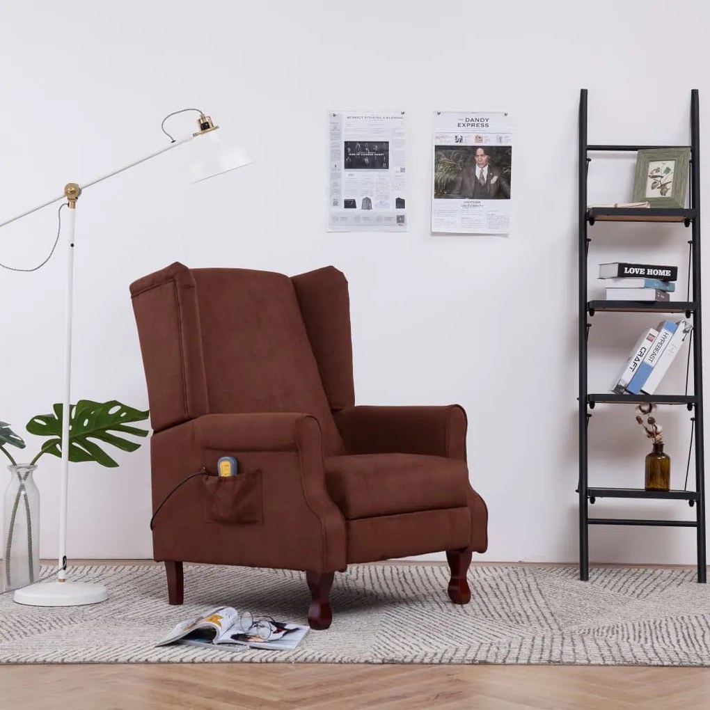 Fotoliu de masaj, maro, material textil