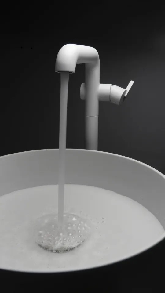 🚰 Baterie chiuvetă freestanding SILIA, finisaj bianco – Cod BQS_A2KK