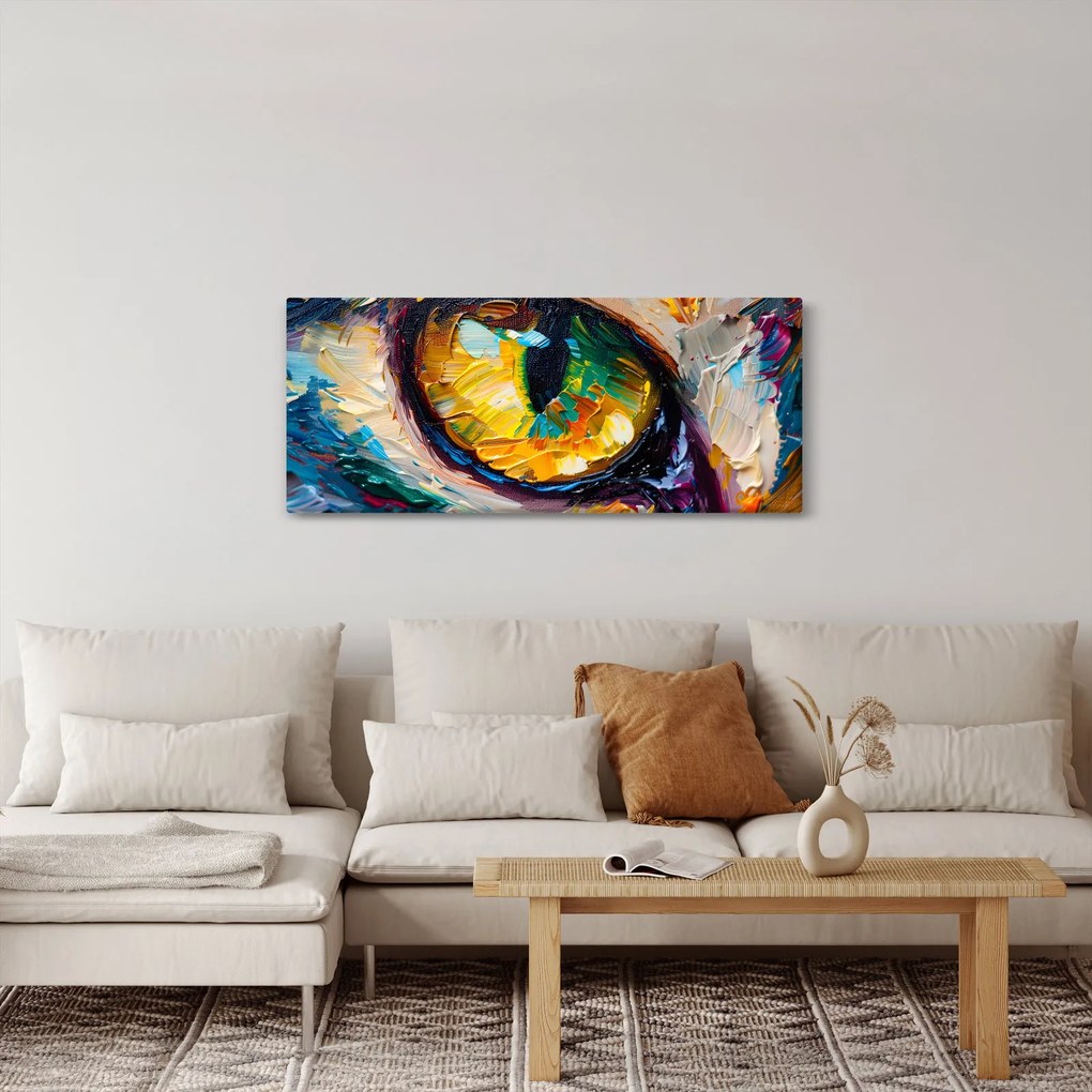 Tablou - Ochi de pisică Pictură (120x50 cm)
