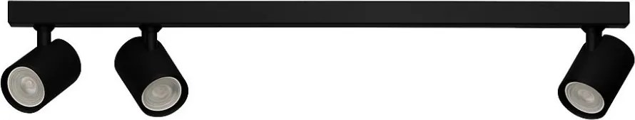Plafoniera liniara neagra cu 3 spoturi EXO 3, 70cm