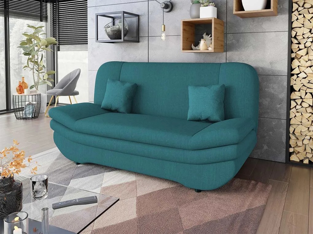Canapea extensibilă Lehti (turcoaz) (cu sp. depozitare). Promo -16%. 1105569