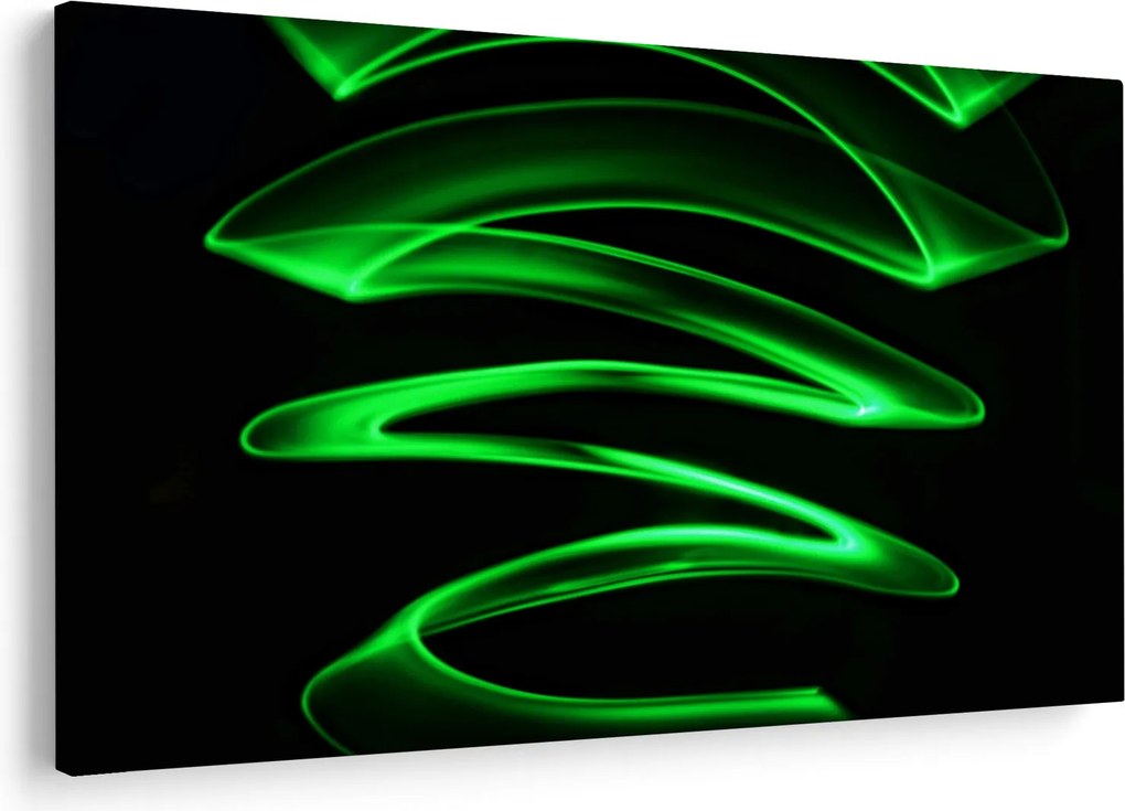 Tablou - valuri neon (90x60 cm)
