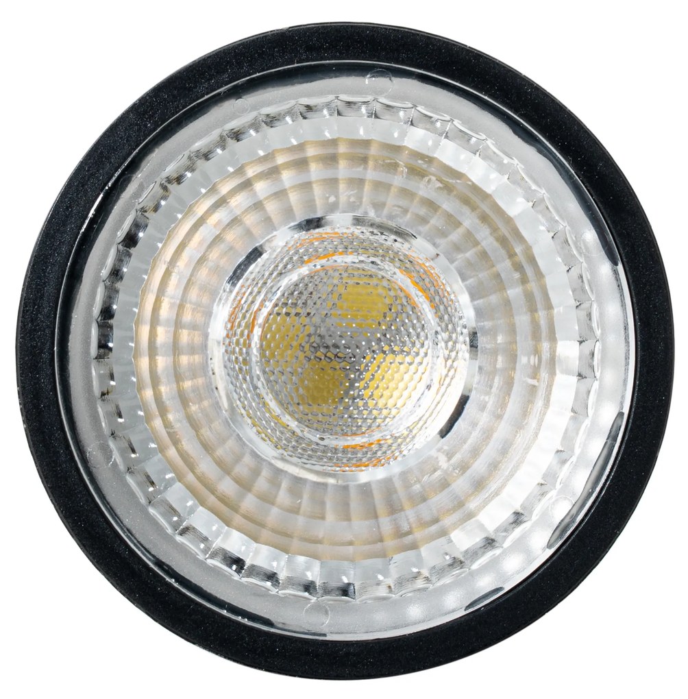 Set de 5 becuri LED GU10 cu 3 trepte de intensitate, negre, 6W, 430 lm, 2000 - 6000K