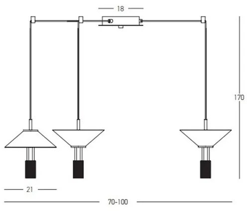 Lustra LED suspendata design modern decorativ Newy 3L aurie