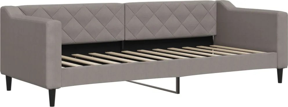 vidaXL Pat de zi, gri taupe, 80x200 cm, material textil